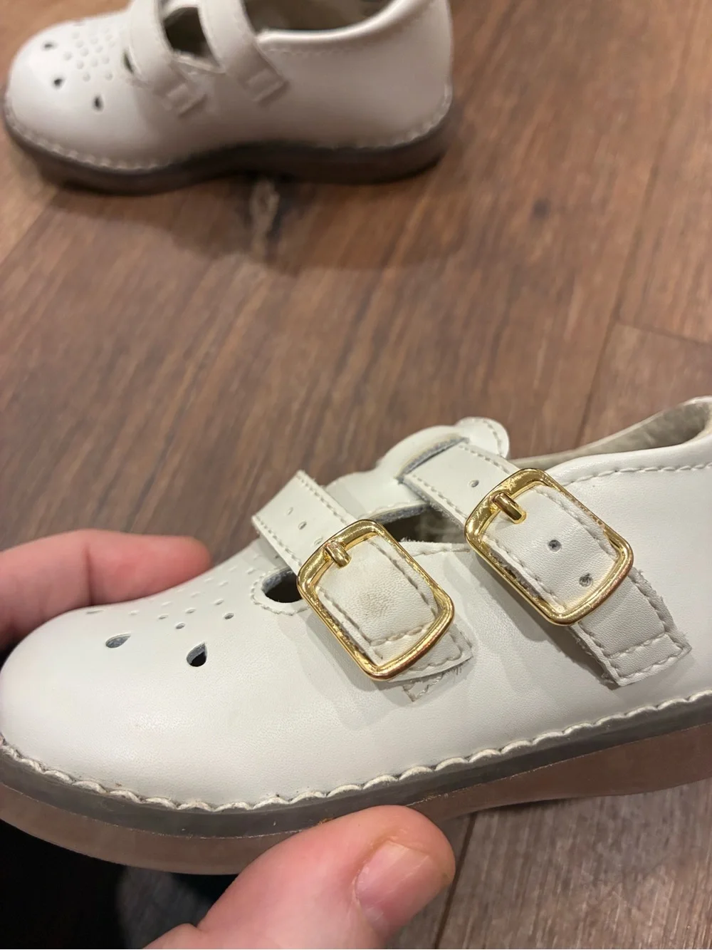 Footmates White Dress Shoes Mary Jane’s  Toddler Preppy 5 Baby